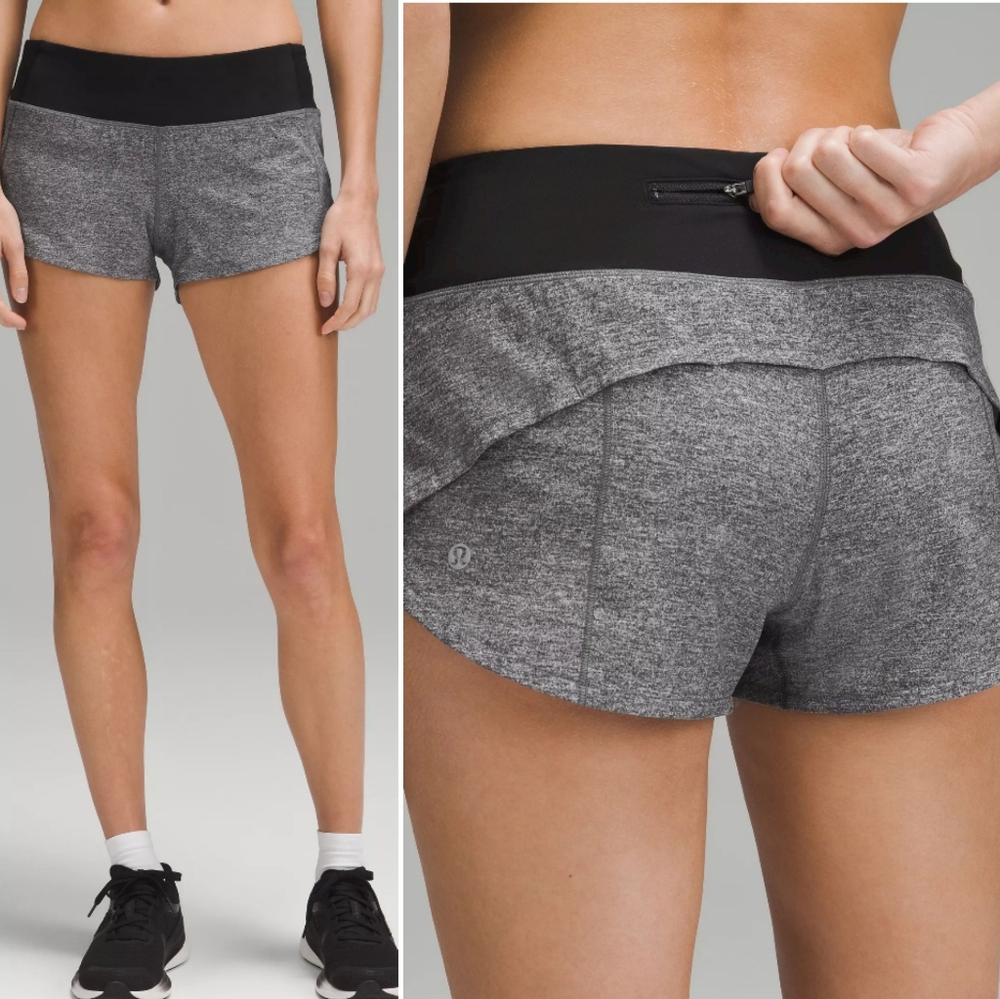 Lululemon gray speed up shorts like new